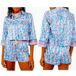 Free people Pillow Talk Satin Short Crop Pajamas size XS